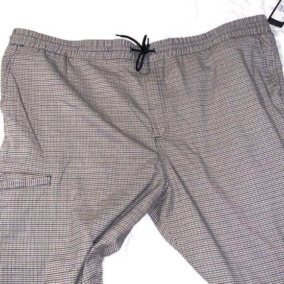 Original Use Mens 3XL Houndstooth Plaid Pants With Drawstring - Picture 3 of 10